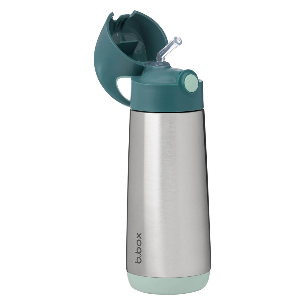 b.box Insulated Straw Bottle 500ml – Emerald Forest
