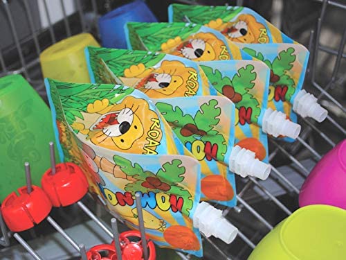 Nom Nom Kids Reusable Food Pouches ANIMAL 140ml x 4