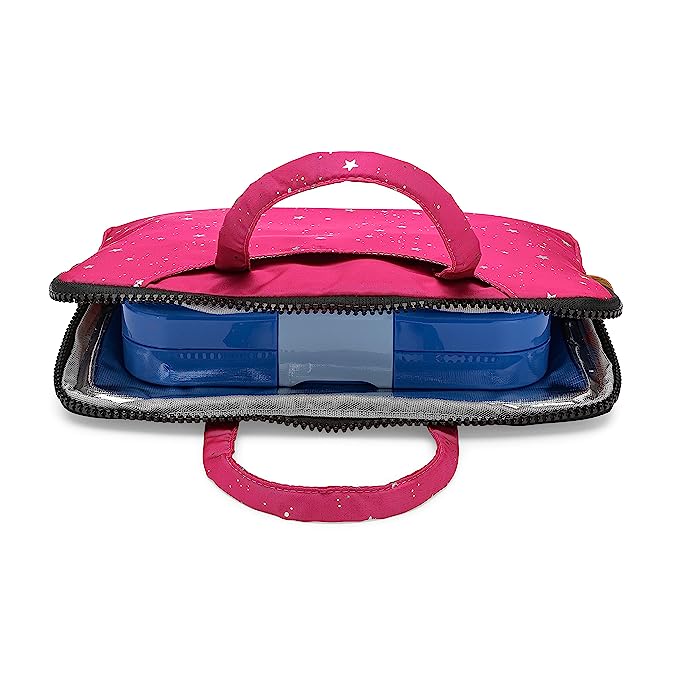 Yumbox Poche Pink Stars with Handle - insulated sleeve